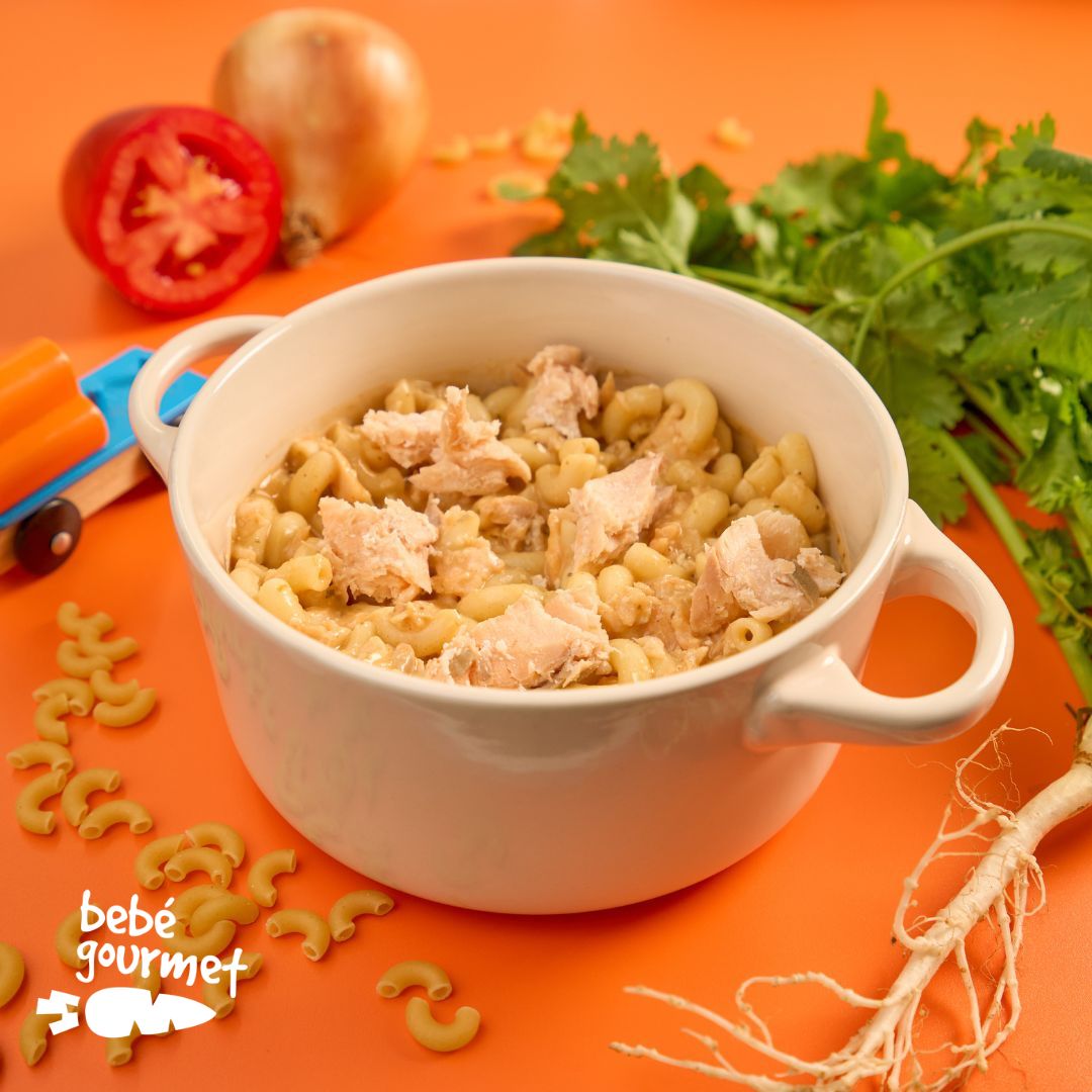 Cotovelinhos de Salmão com Tomate (12+)