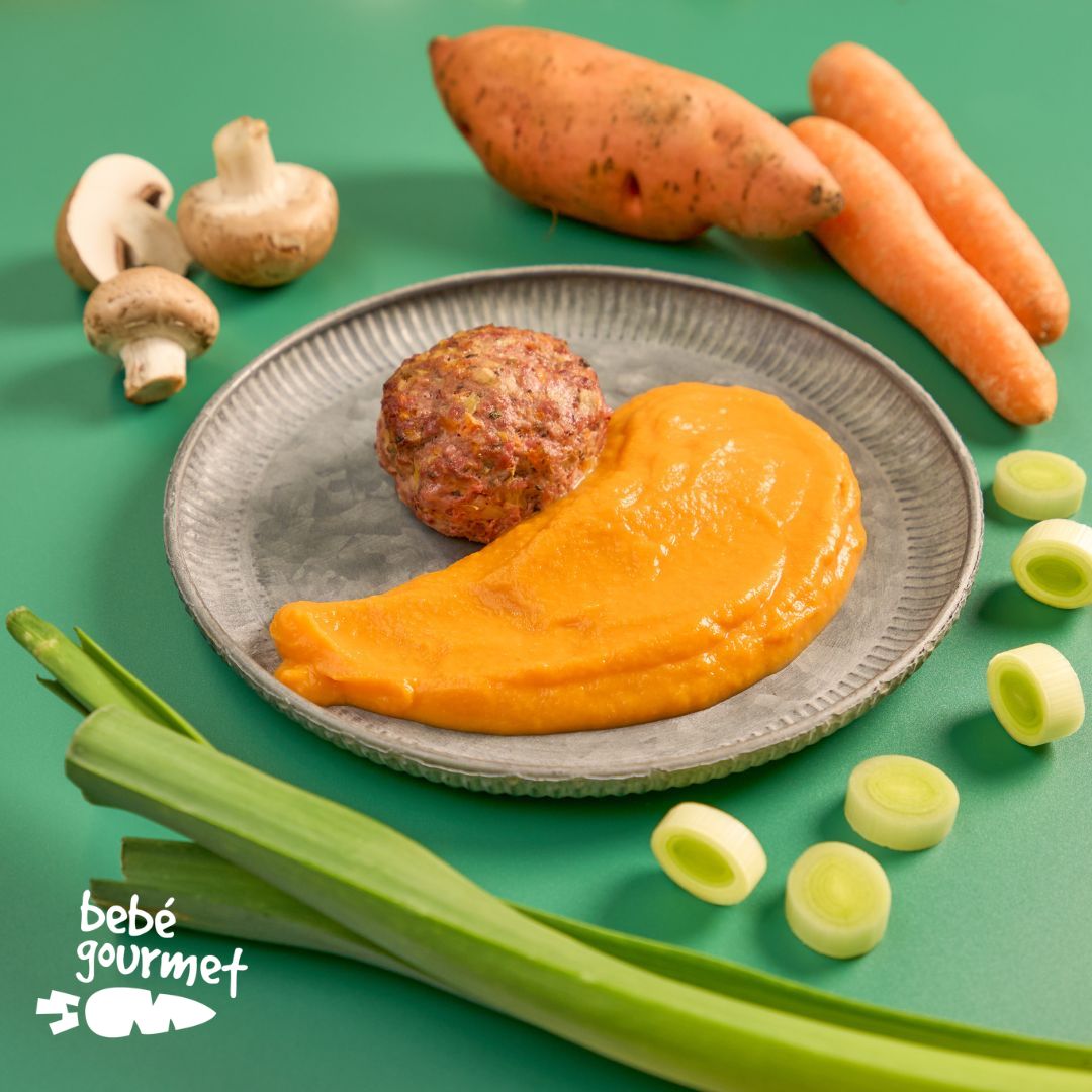 Hambúrgueres Especiais de Vitela com Puré de Batata-doce (12+)