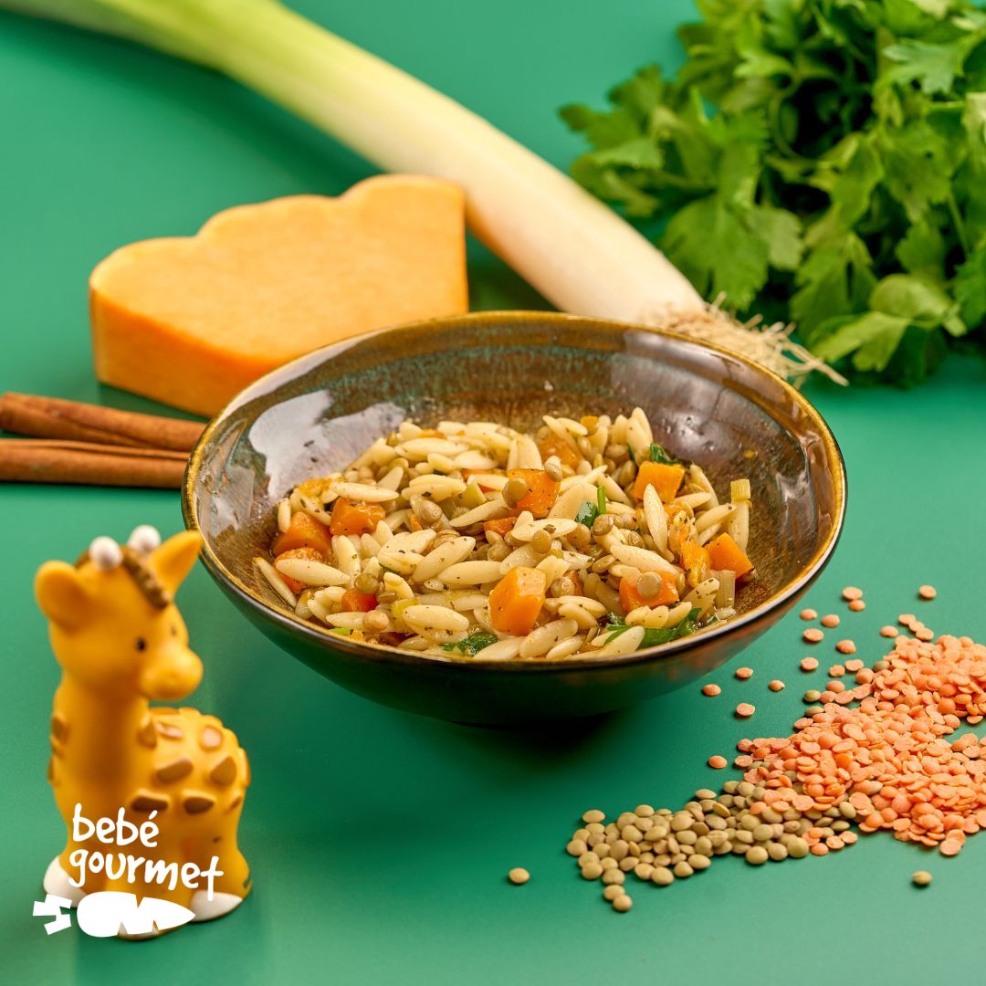 Massa Bagos com Legumes e Lentilhas (12+)