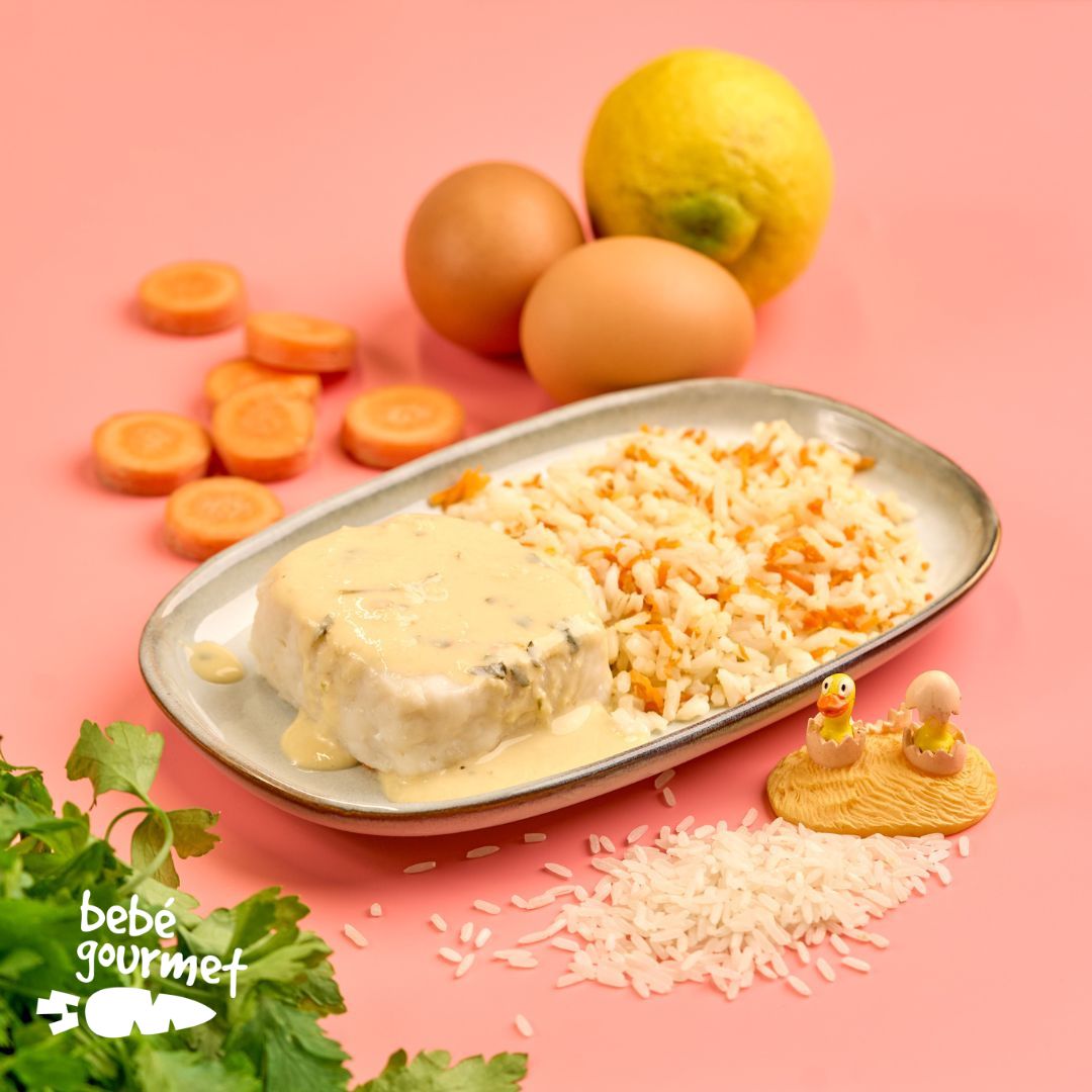 Pescada Fricassé com Arroz de Cenoura (12+)