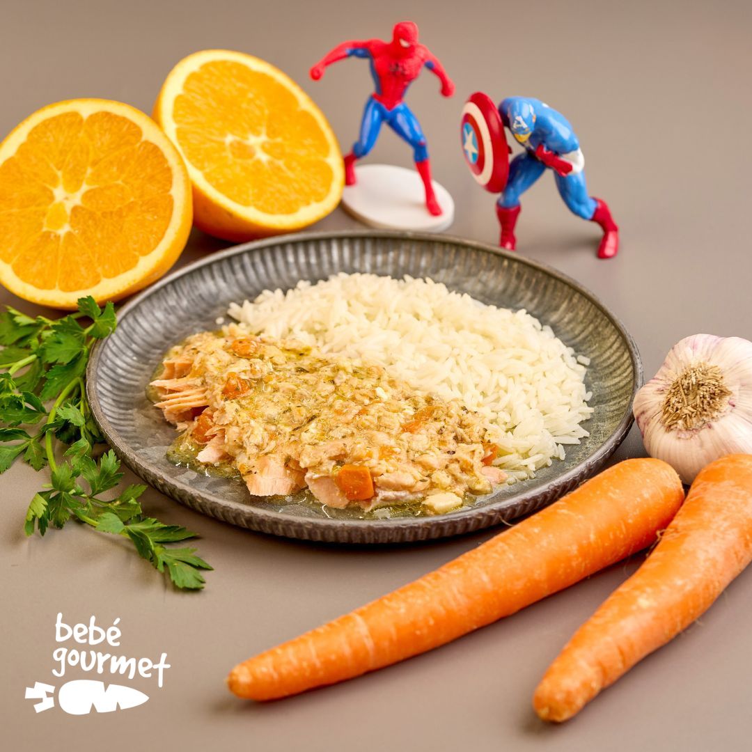 Salmão com Laranja e Arroz Thai (12+)